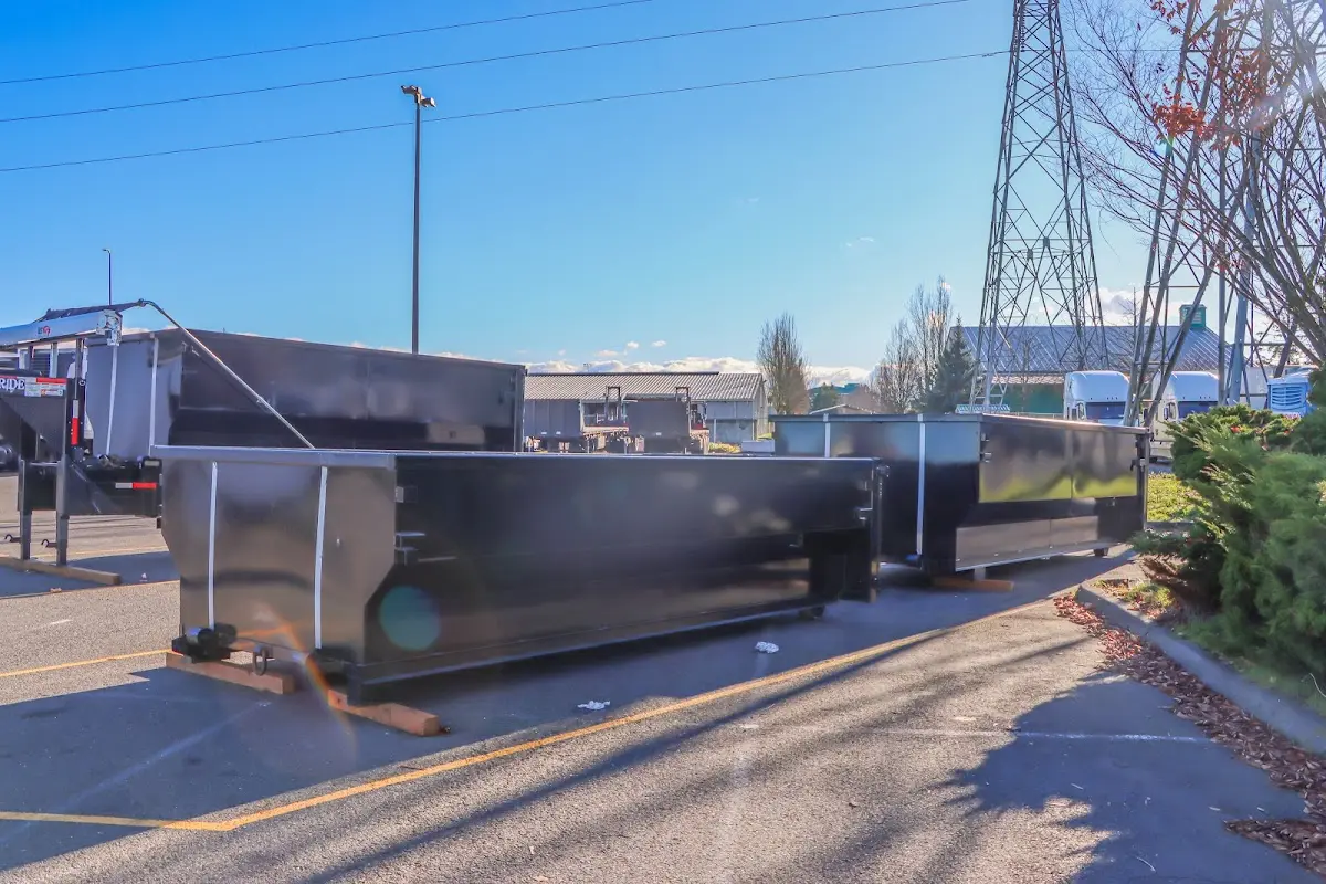 Roll-off dumpster ready for waste disposal at job site for Estate Cleanout Dumpster Rental in Mount Lebanon